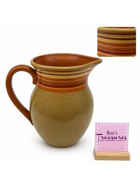 Raymond Waites Certified Intl RONDO Brown Rust Yellow 128oz Beverage Pitcher